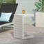 Table en forme de C Cape Coral Alu - gris-1862581703