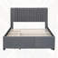 Lit plateforme tapissier avec 2 tiroirs et lit gigogne simple TG-1975620162-1975620163