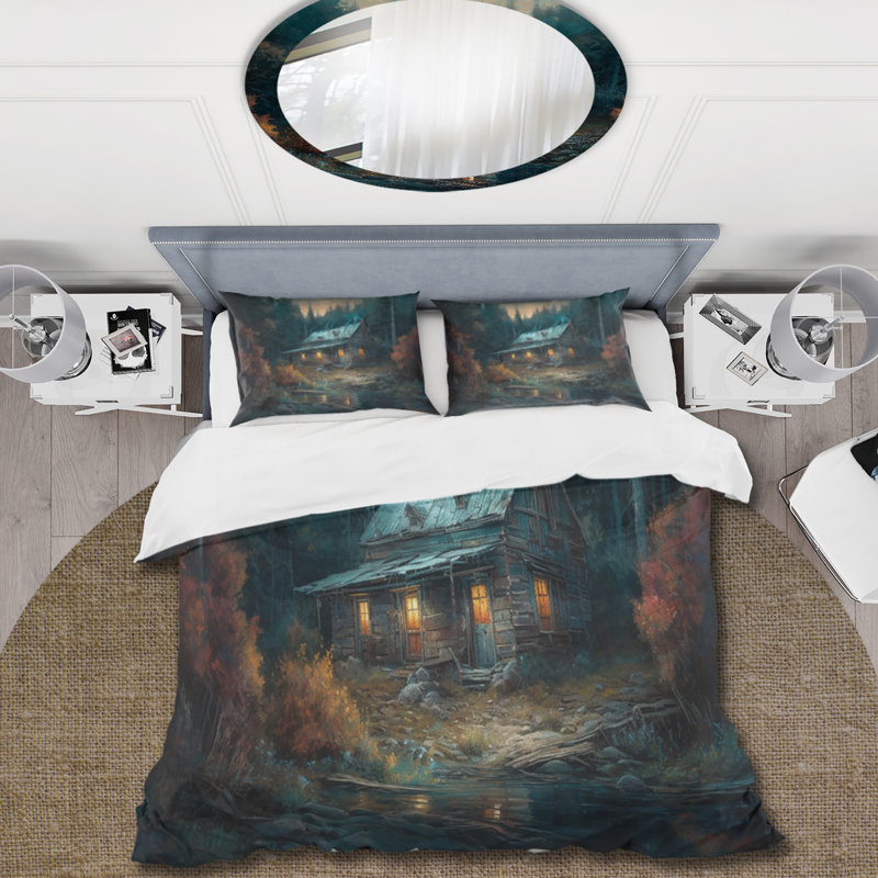 Cabin In The Woods - Ensemble de housse de couette Forest - Microfibre de polyester