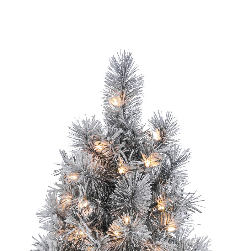 Lighted Artificial Pine Christmas Tree, 7.5'