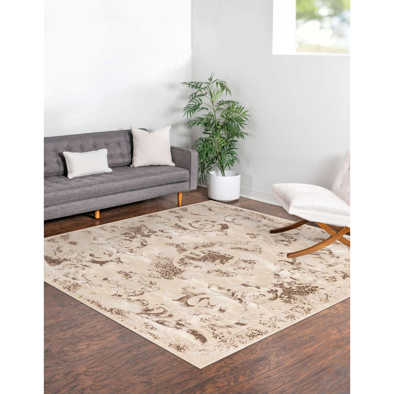 Senter Floral Indoor Rug, Square 7'10"