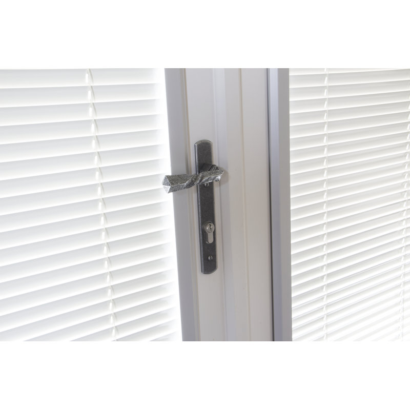 Narrow Lock Door Handle, Pewter Patina