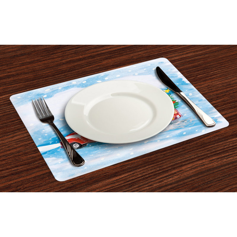 Newington Christmas Truck Winter Scenery Placemat