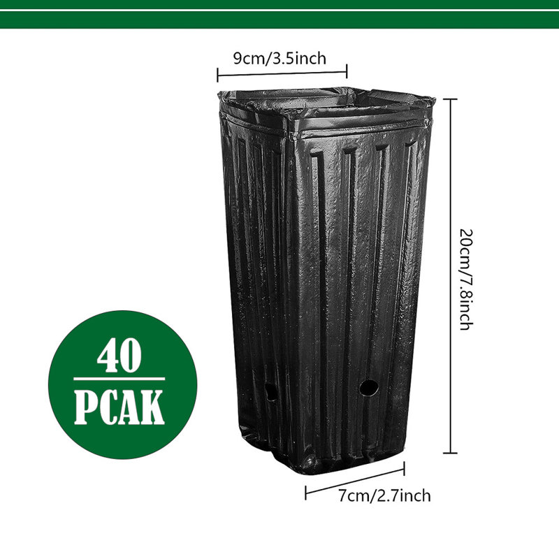 20 pièces 40 pièces 7,8 po de hauteur pots à fleurs en plastique pour chambre de bébé, 40