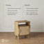 Table de chevet Claudinette en bois fabriqué
