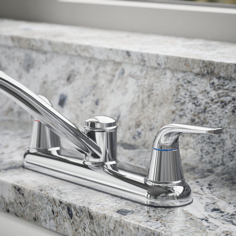 Double Handle Kitchen Faucet with Side Spray