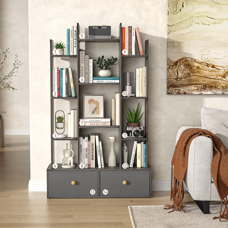 Greysin Bookcase, Gray