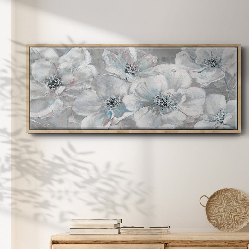 Soft Teal Summer - toile encadrée, H 20 po x l 50 po