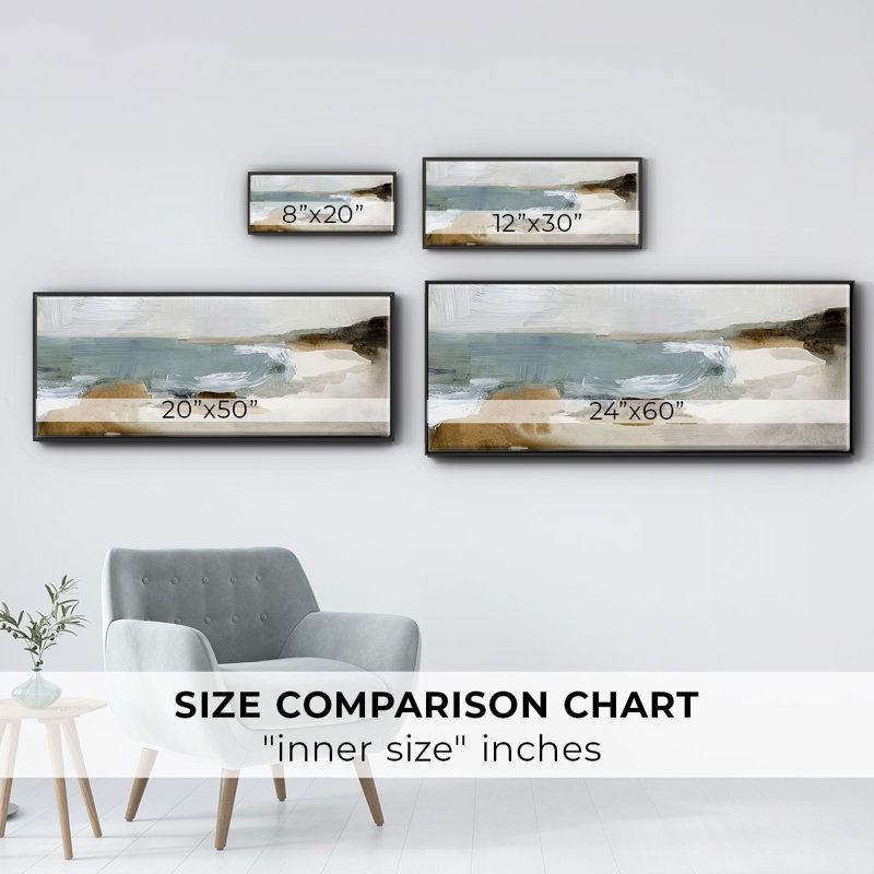 «Ocean Sigh IV», toile encadrée, H 20 po x l 50 po