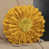 Gold Yellow Canvas & Wool Suede