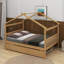 Lit double en bois avec lit gigogne-572256985-572256986
