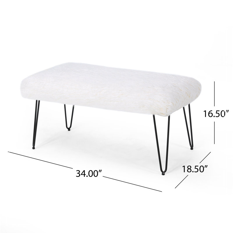 Repose-pieds polyvalent en fausse fourrure pour des espaces de vie élégants
