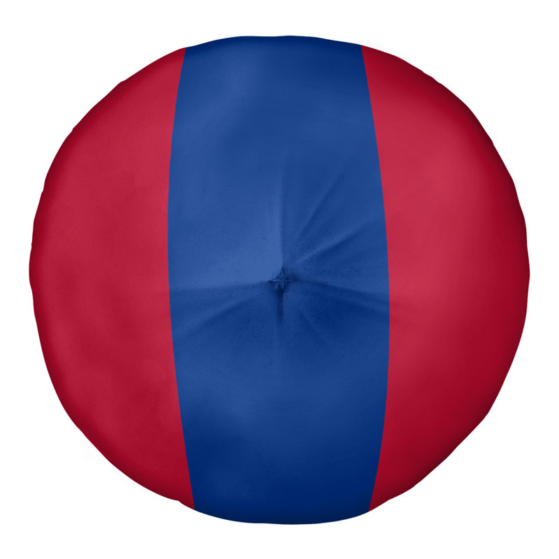Coussin de sol touffeté buffalo, 26 po x 26 po, Rouge / Bleu