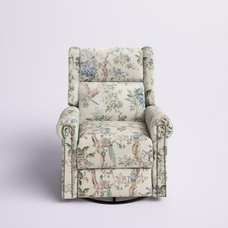 Fauteuil inclinable et berçant Alyissa, Polyester oiseau