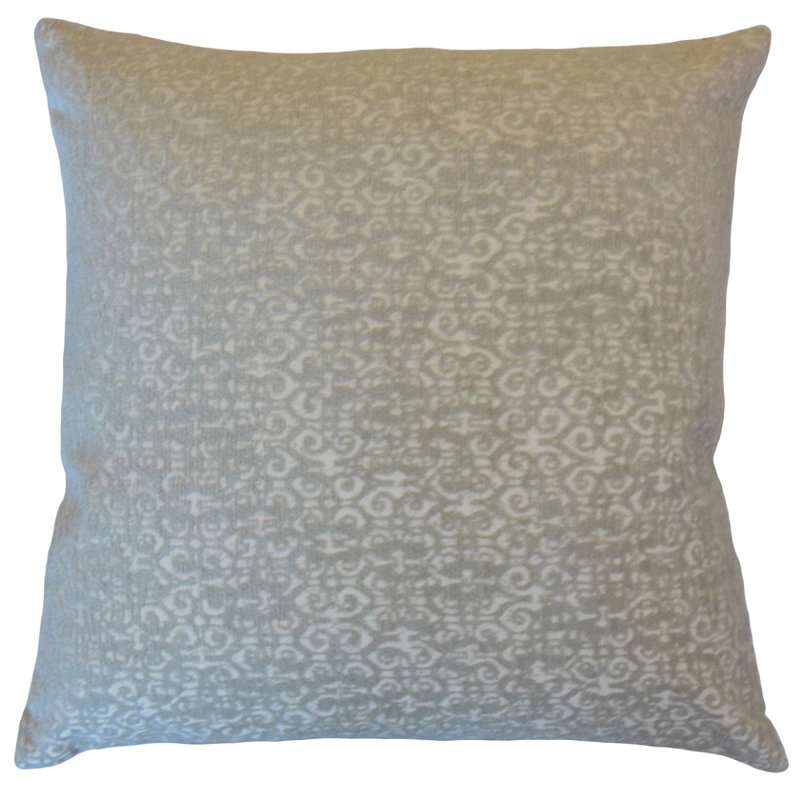 Coussin Whidbey Ikat, Hauteur (24 po) x largeur (24 po), Lin