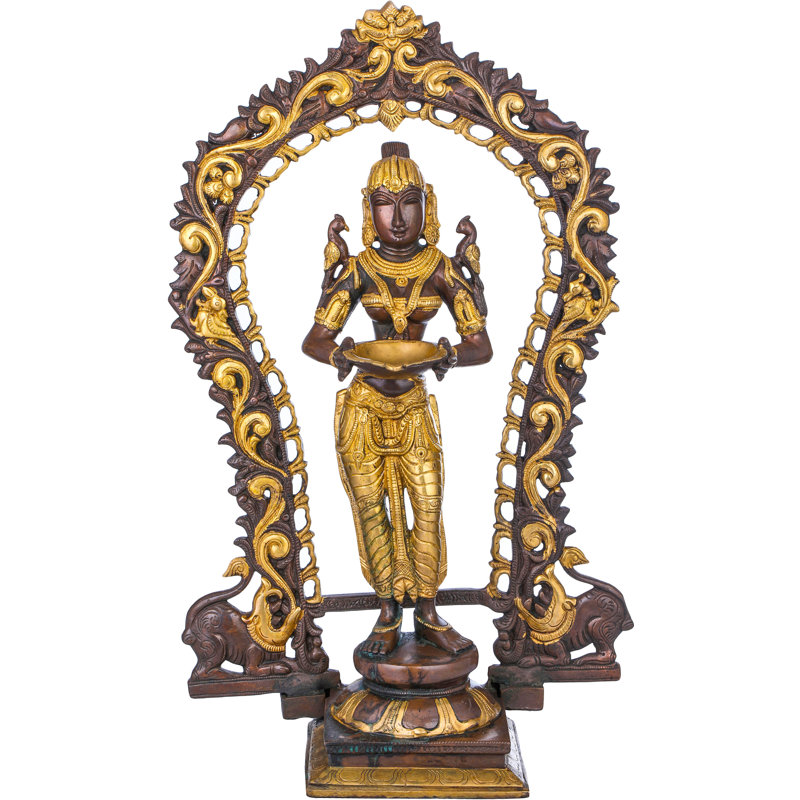 Figurine Deepalakshmi décorée Prabhawali