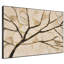 Très grand art mural imprimé sur toile - Branche dorée et noire sur fond neutre, décoration pour salon ou chambre à coucher - «Assemblage requis du cadre (cadre non fini)»-260367748