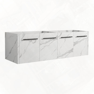 Meuble-lavabo mural sans lavabo supérieur