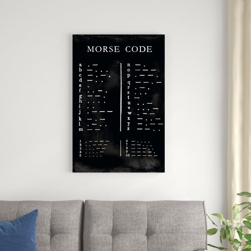 Tableau des codes morse, H 36 po x l 24 po