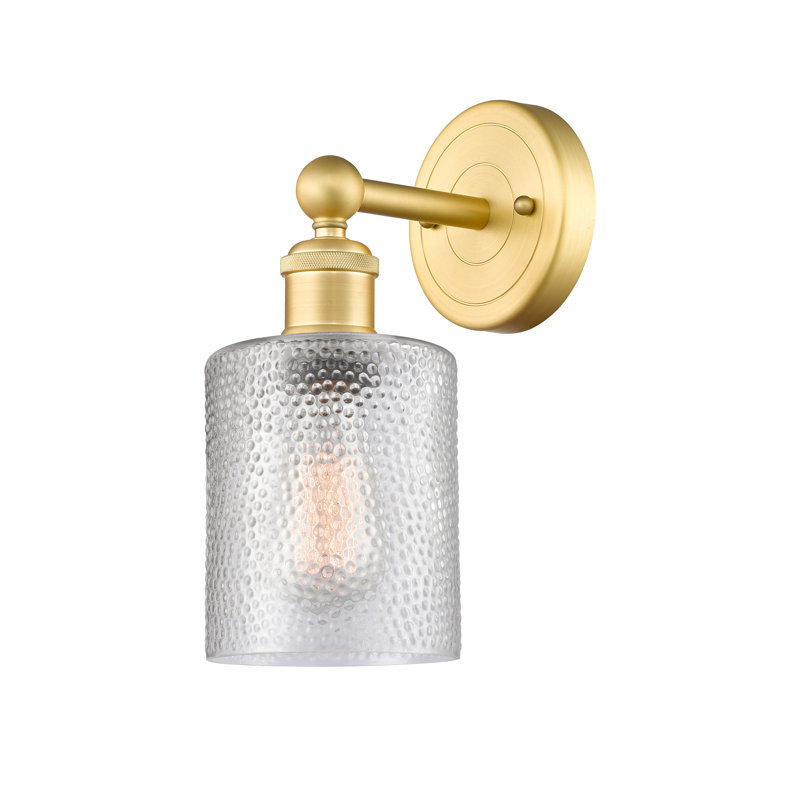 Chilchinbito Armed Sconce, Clear, Satin Gold