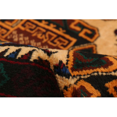 One-of-a-Kind Rectangle 4'0" X 6'6" New Age Wool Area Rug Cream