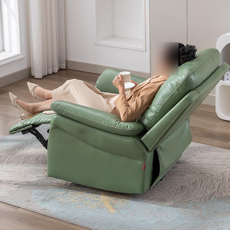 Modern Single Adjustable 360° Rotate Recliner, Sage Green