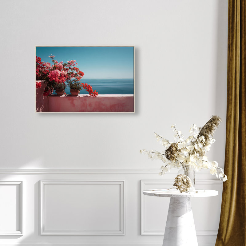 Roseate Horizon Print by Oliver Gal, 31"H x 21"W, Silver Floater Frame