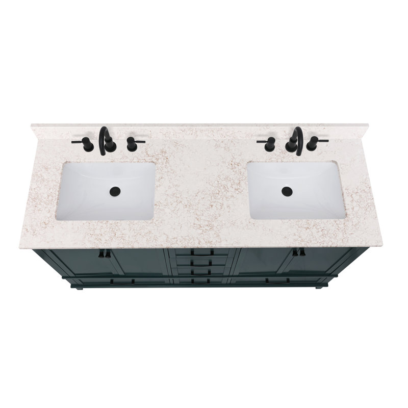 61'' W Double Vanity Top, Alluring