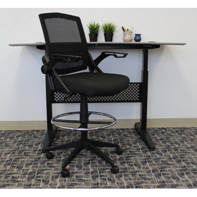 Backed Ergonomic Active Stool with Footrest