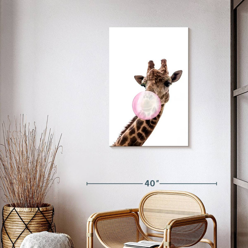 Girafe à bulles, H 36 po x l 24 po x P 1,25 po