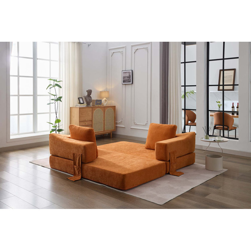 Canapé-lit pliable Minimalist, Orange