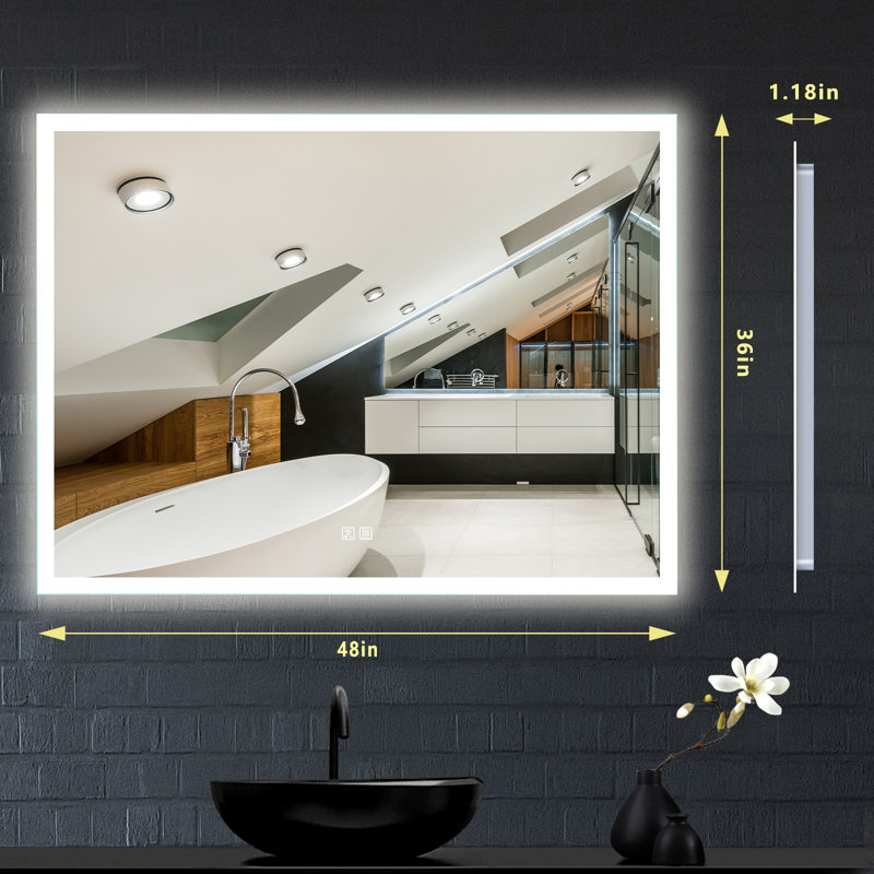 Naliyah Flat Wall Mirror, 48" x 36"