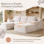 MIMO U-Shape Corduroy Sectional Sofa with Ottoman