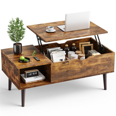 Sweetcrispy Lift Top Coffee Storage Wood Tables With Hidden Compartment Small Dining Desk For Home Living Room Office -  Ebern Designs, A26F9EE9C4BD4712BA45C1F80D0FE32B