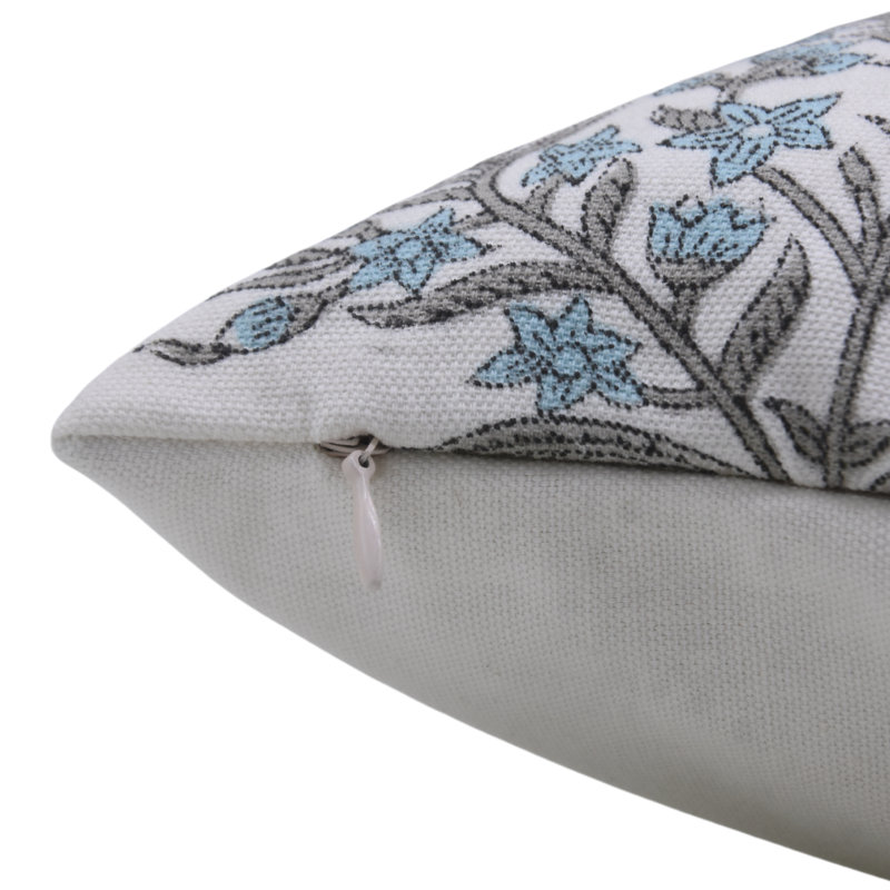  Housse de coussin en coton Floral, H 14 po x l 14 po