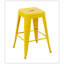 Tabouret à hauteur de comptoir 24 po, ensemble de 2 tabourets de bar en métal sans dossier, empilable, amovible et facile à assembler, peu encombrant pour îlot de cuisine / bar / café / salle à manger (jaune)-83002769-83002776-83002777