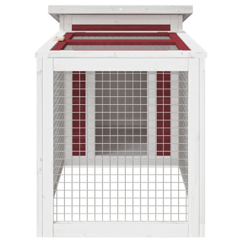 Pembroke Weather Resistant Rabbit Hutch, Mocha/White