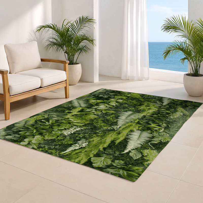 Tapis d'intérieur et d'extérieur vert Nature