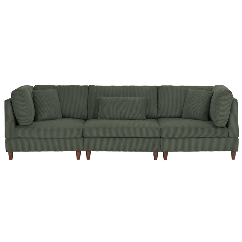 Seemab 305.8Cm Square Arms Sofa, Green