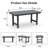 Durable Rectangular Outdoor Dining Table with Umbrella Hole