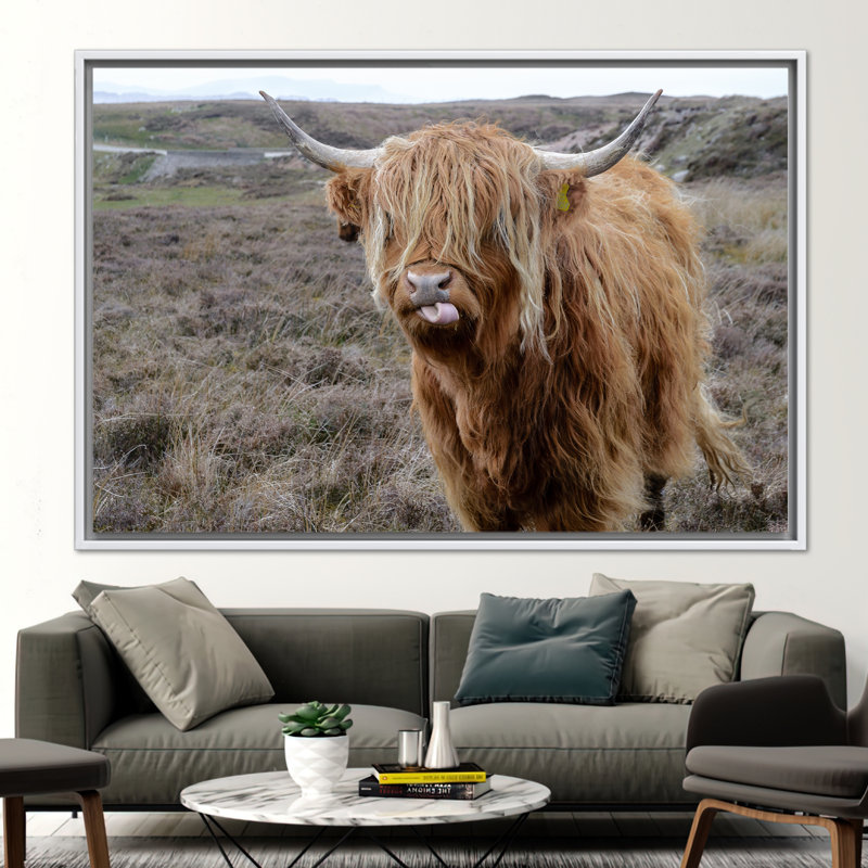 Print on Canvas, Framed Print without Mat, 50 cm H x 70 cm W, White