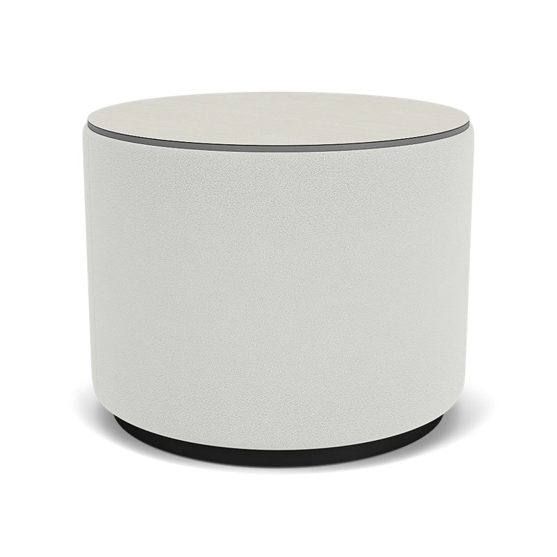 Table de réception avec plateau en stratifié Darsey, 16", Noir; ombre portes ouvertes, Sergé blanc