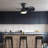 23 Inch Bedroom Ceiling Fan With 3 Color Dimmable 3 Abs Blades Remote Control Dc Motor Black With 18W Led Light-126383885-126383884