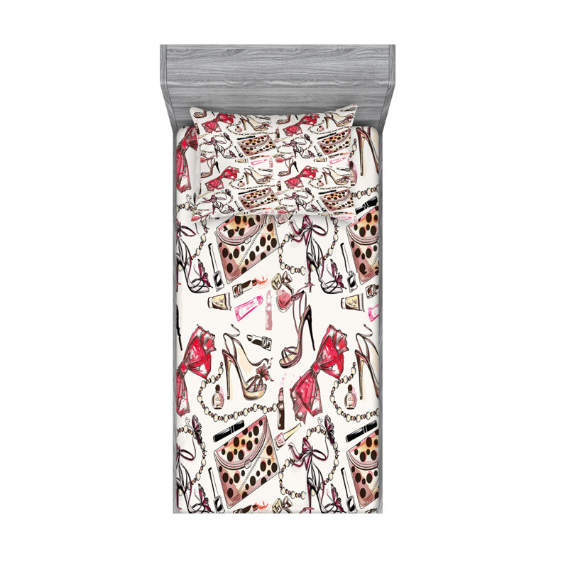 Ensemble de draps pour images de beauté féminines lipstic