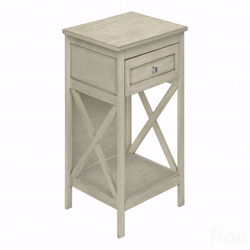 Table d'appoint, table de bout, table d'appoint, table de chevet à 2 niveaux, lampe, tiroir de rangement, transitionnel