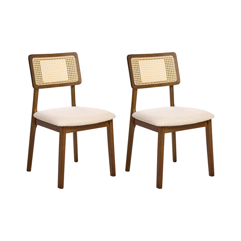 47cm H Polyester Upholstered Side Chair, Brown