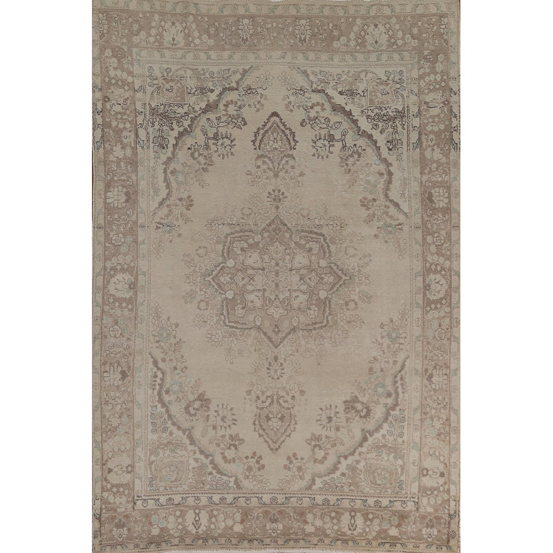Tapis de salon en laine patiné 6 x 10