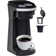 OVENTE Single Serve Coffee Maker with One-Touch Control and Reusable Filter, Instant Brewing Machine for Ground Coffee or Capsule, 14 Oz One Cup Coffee Brewer Ideal for Home or Office, Black CMK42B