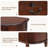 Solid Wood Half Moon Console Table with Drawers, 43 Inch Curved Retro Sofa Table for Entryway, Made of Pine with Roman Legs and Cherry Finish-472892203