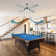52" 4 - Blade Standard Ceiling Fan with Pull Chain and Light Kit Included